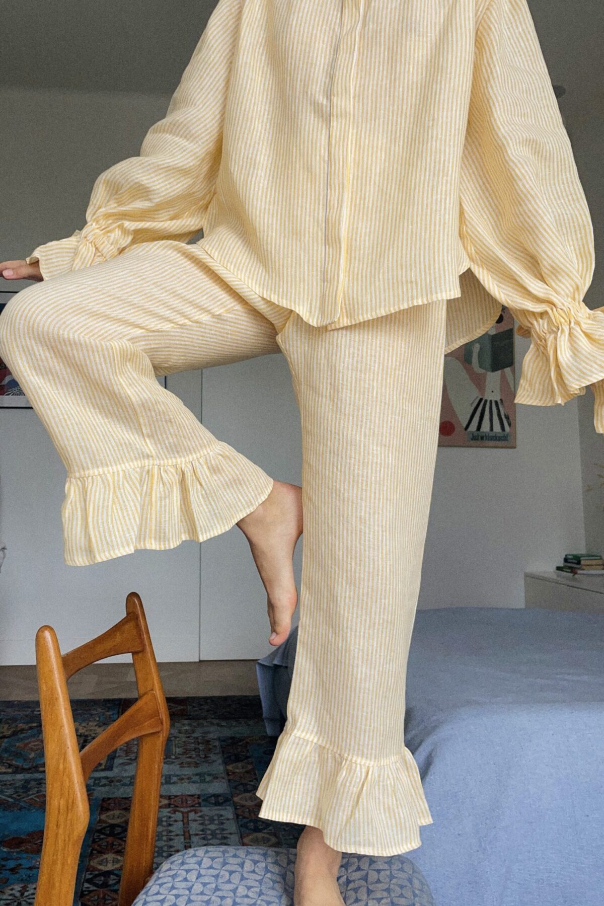 Spodnie Calais Stripe Linen