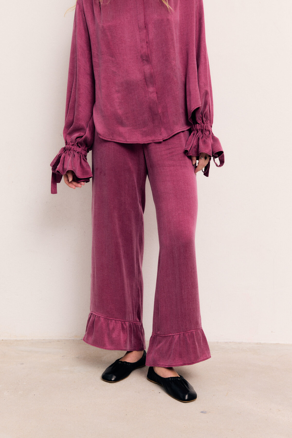 Spodnie Calais Cupro Cherry