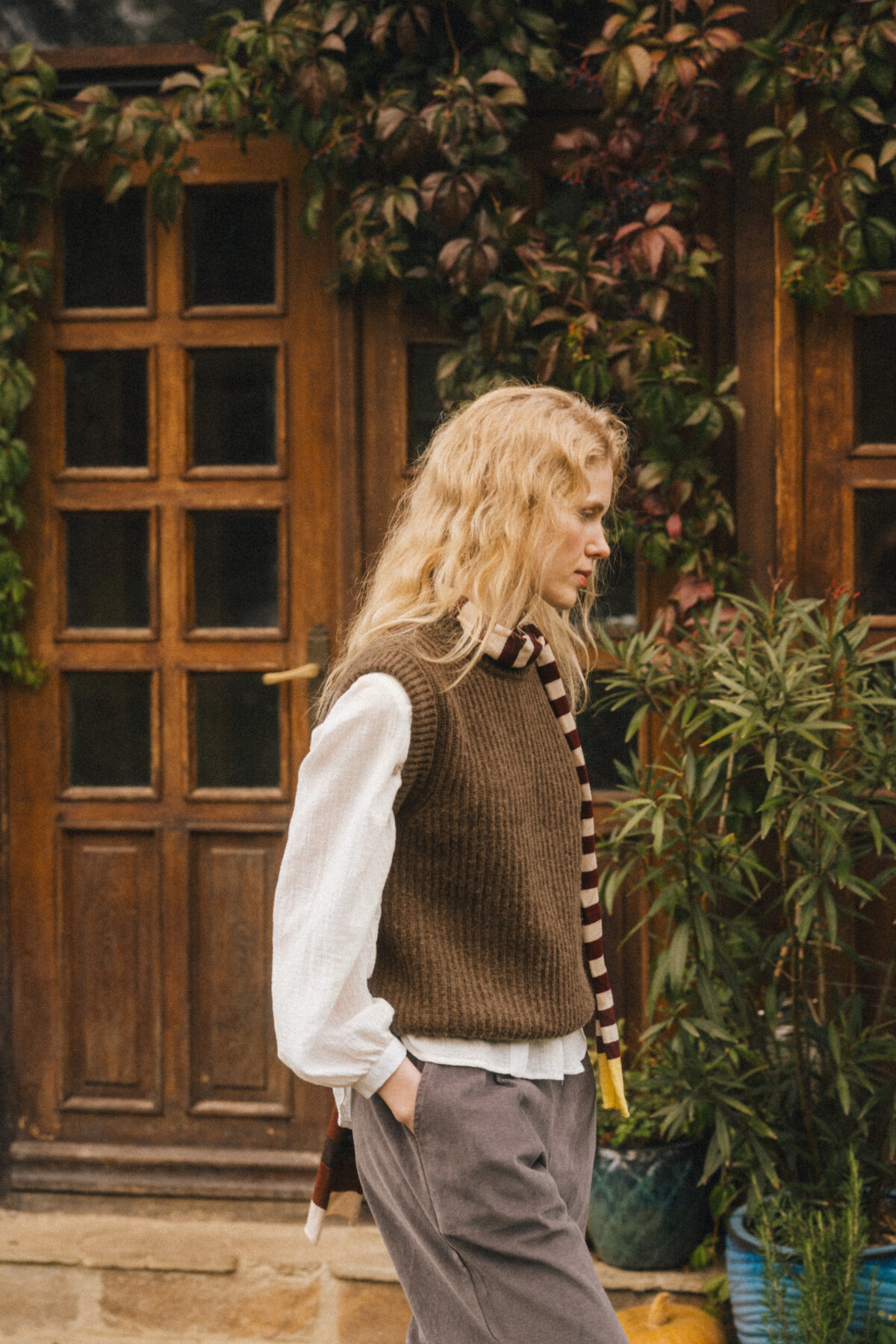 Kamizelka wełniana Fold