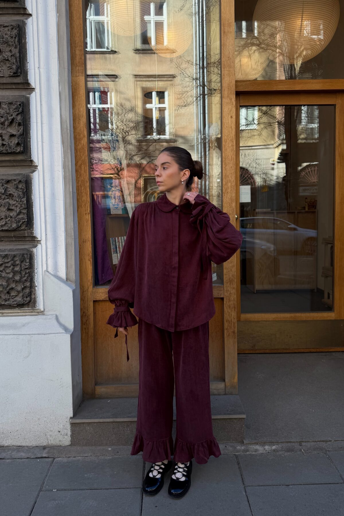 Koszula Vieste Cupro Wine