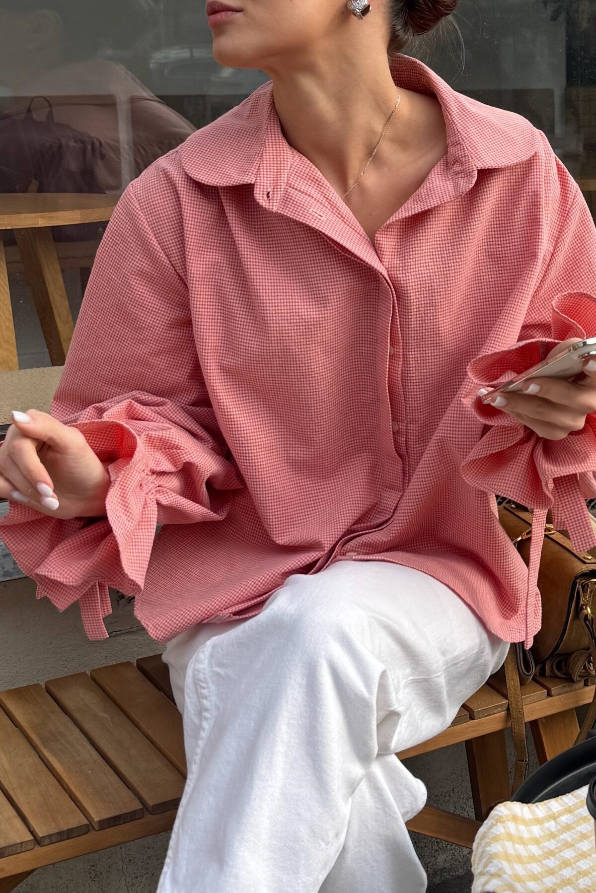 Koszula Vieste Vichy Pink