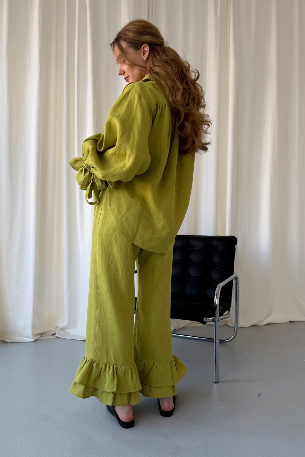 Spodnie Calais Linen Matcha