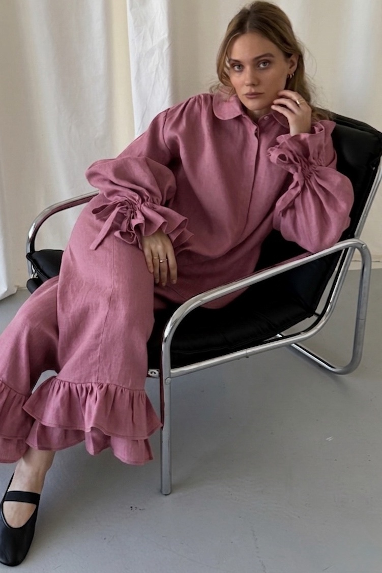 Spodnie Calais Linen Lilac