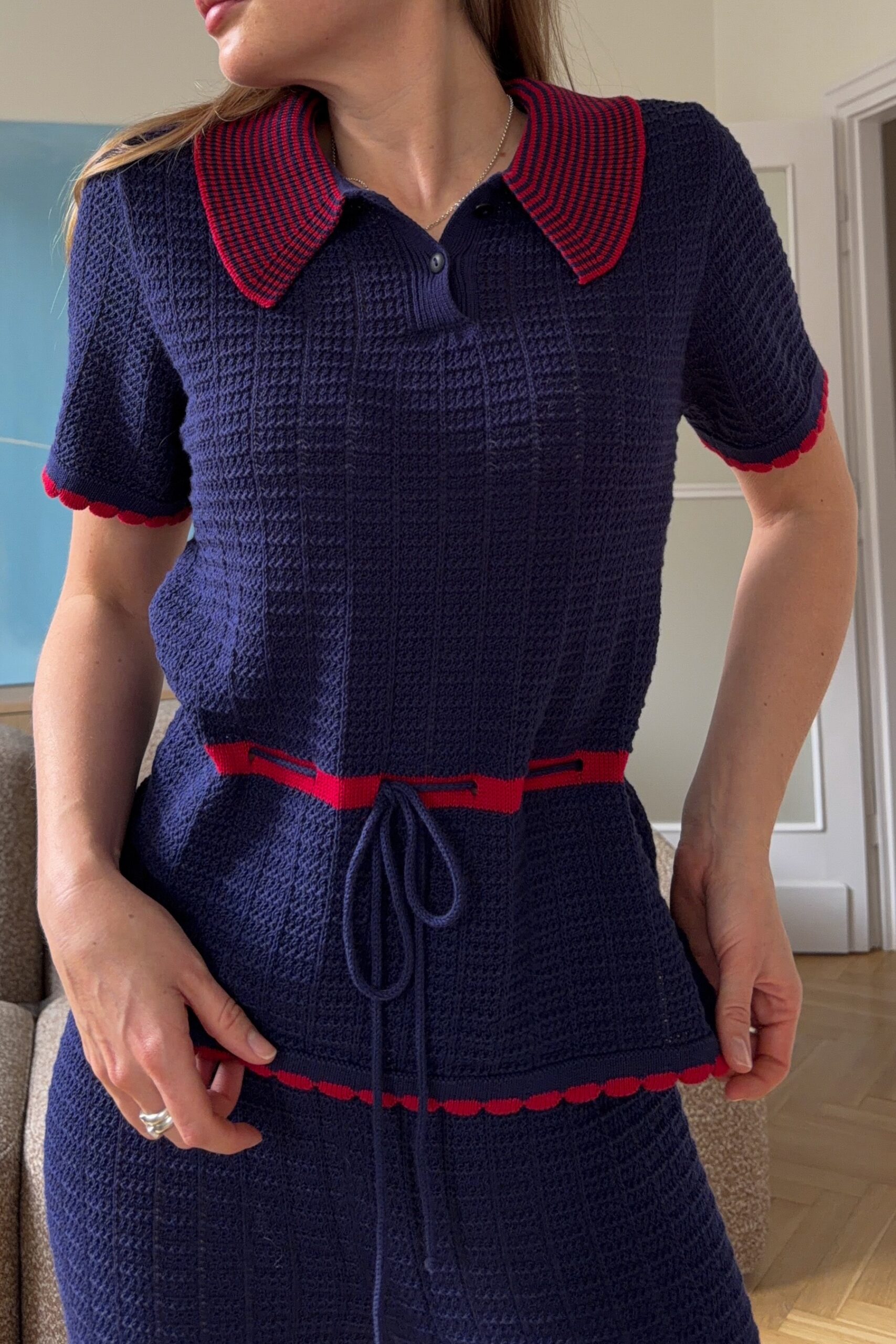 Top Dzianinowy Gani Navy
