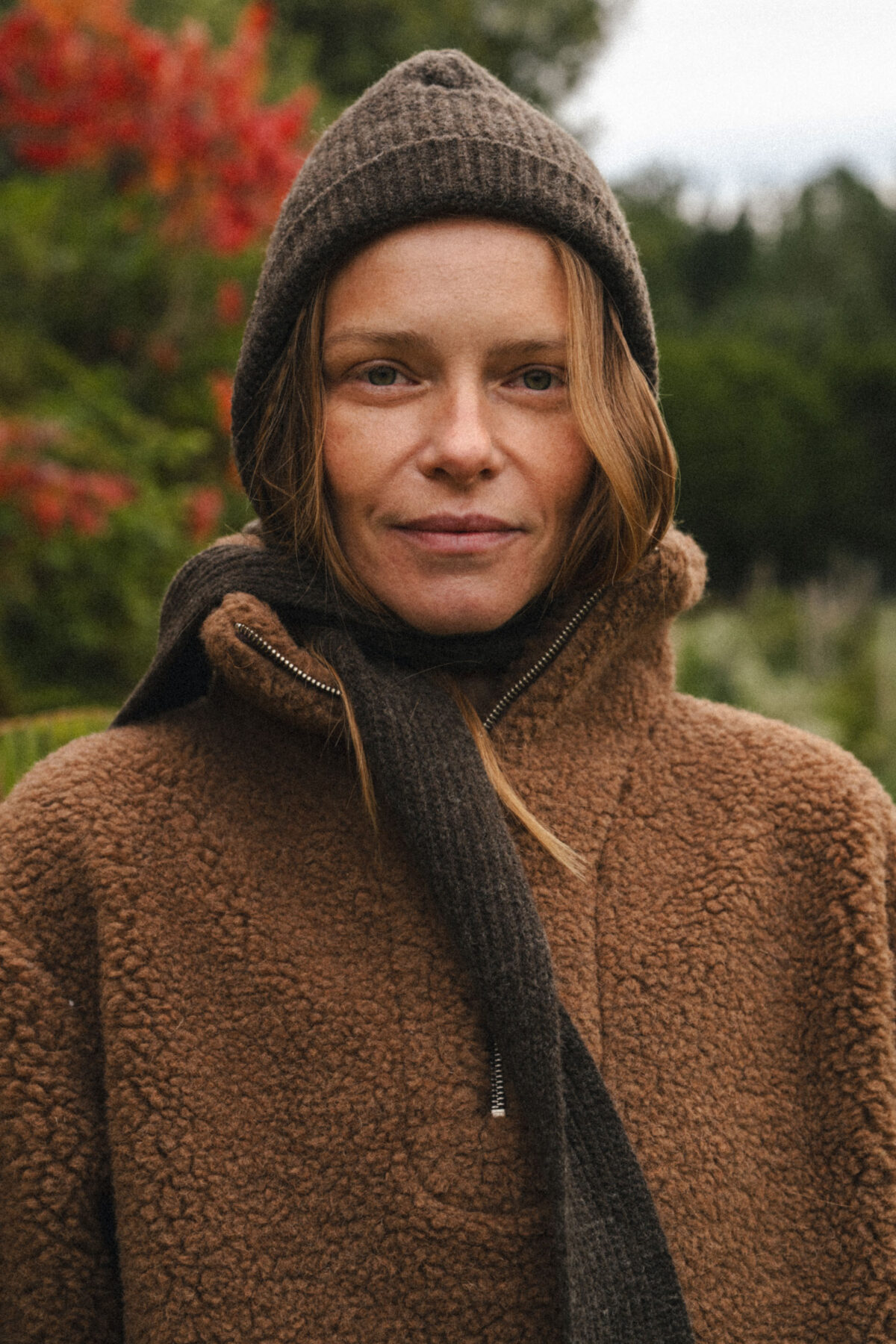Balaclava z szalem Brown